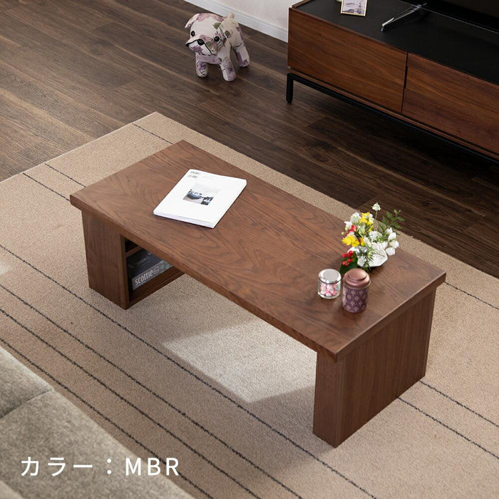 ローテーブル 幅100cm 収納棚付き 木目調 北欧