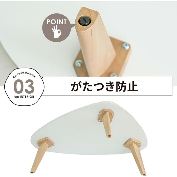 ローテーブル 幅110cm 三角 変形 ハイグロス UV塗装