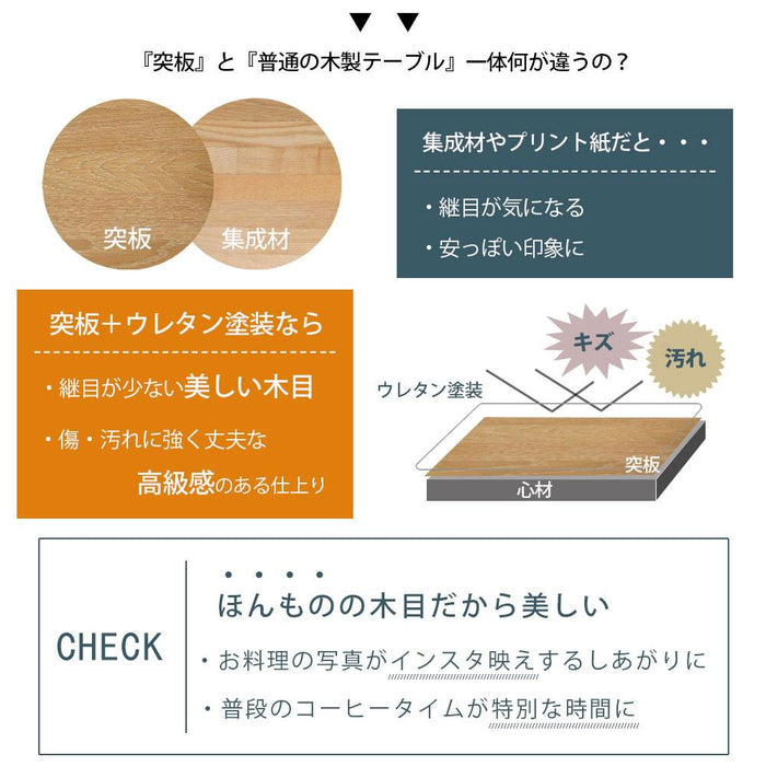 ダイニングテーブル 4人 幅140cm 天然ラタン T字脚 突板 北欧