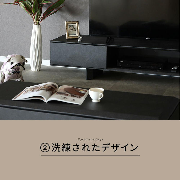 テレビボード 幅180cm セラミック調 モダン 塩ビシート cairom