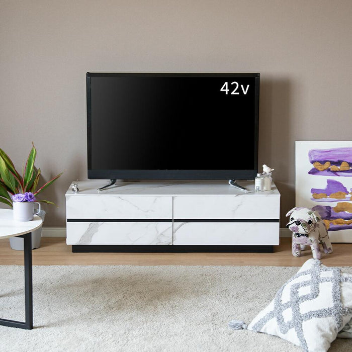 テレビボード 幅120cm 大理石調 セラミック調 高級感