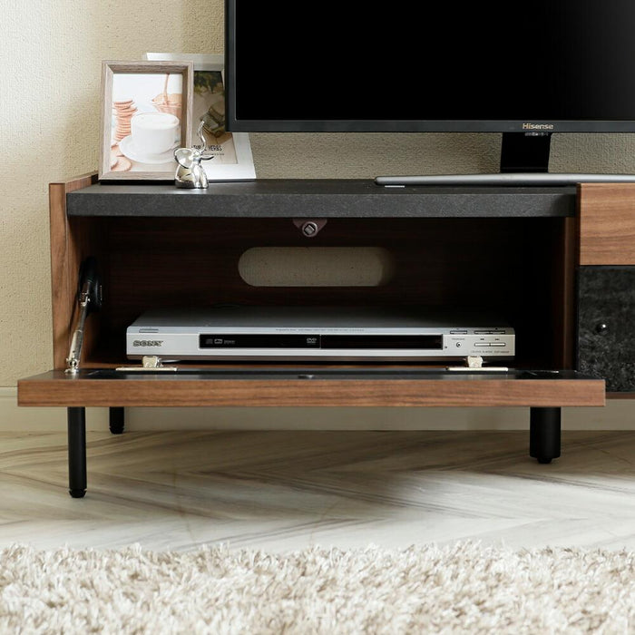 テレビボード 幅110cm ウォールナット調 モダン