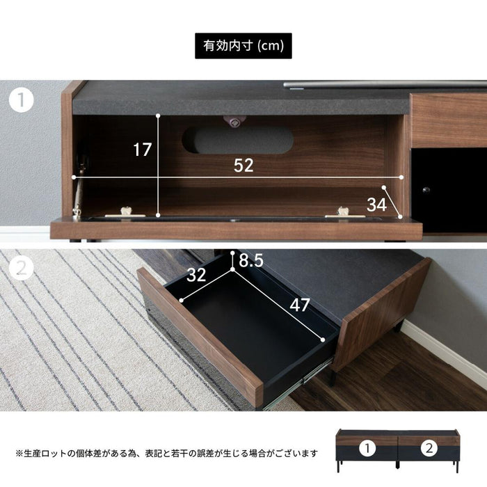 テレビボード 幅110cm ウォールナット調 モダン