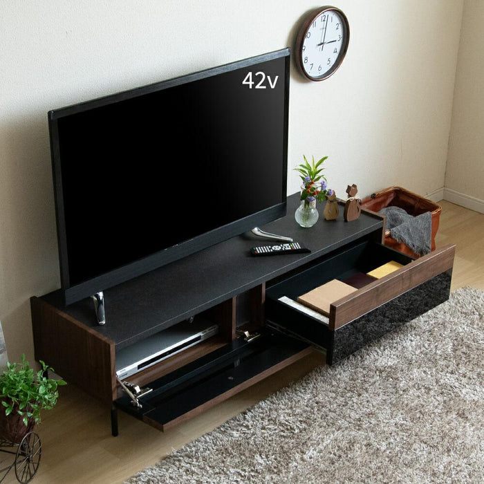 テレビボード 幅130cm ウォールナット調 モダン