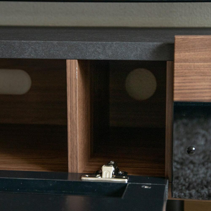 テレビボード 幅130cm ウォールナット調 モダン