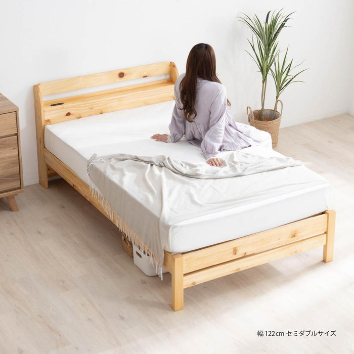 ベッドフレーム 幅100 120 140cm 宮付き すのこベッド 国産ひのき パイン無垢材
