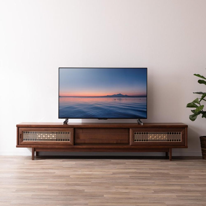 テレビボード 幅220cm 組子 和 組子 ウォールナット 突板 無垢材 高級