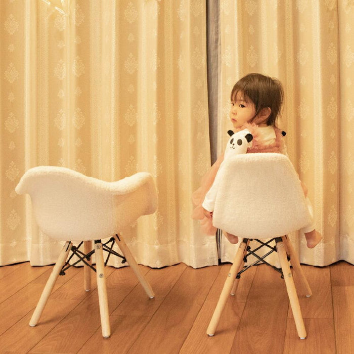 ダイニングチェア 1脚 キッズ イームズチェア 北欧 アーム もこもこ カフェ