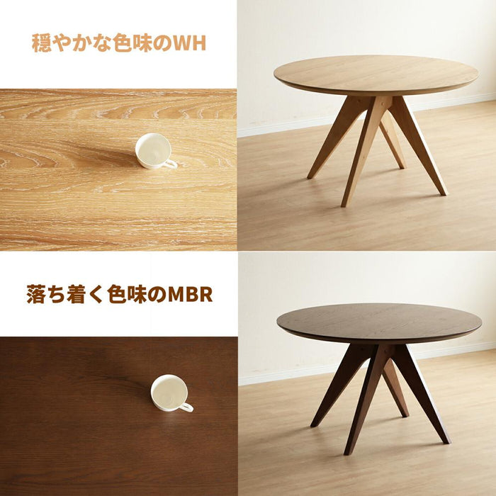 ダイニングテーブル 120cm 丸テーブル 4人 4人 丸形 円形テーブル オーク 北欧