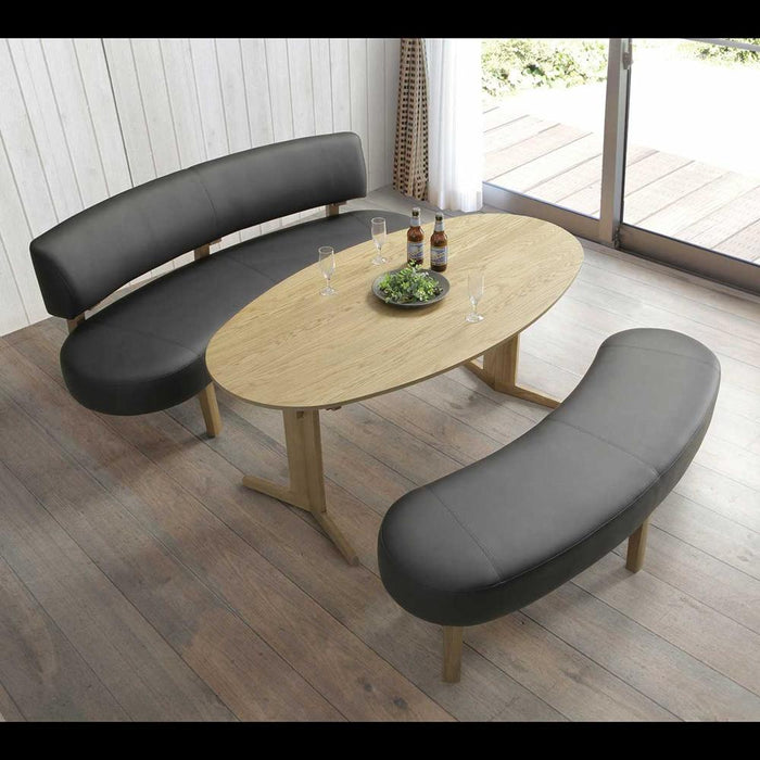 ダイニングテーブル 楕円 4人 北欧 楕円形 二脚 160cm 4人 オーク テーブル  4人 テーブル