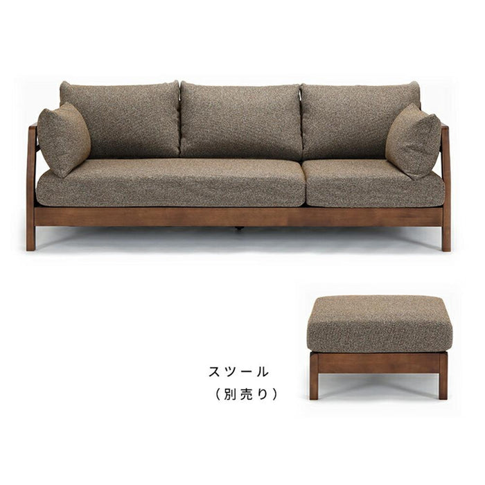 ソファー 3人 I字  北欧 ダイニング クッション 190cm カウチ ポケットコイル ファブリック