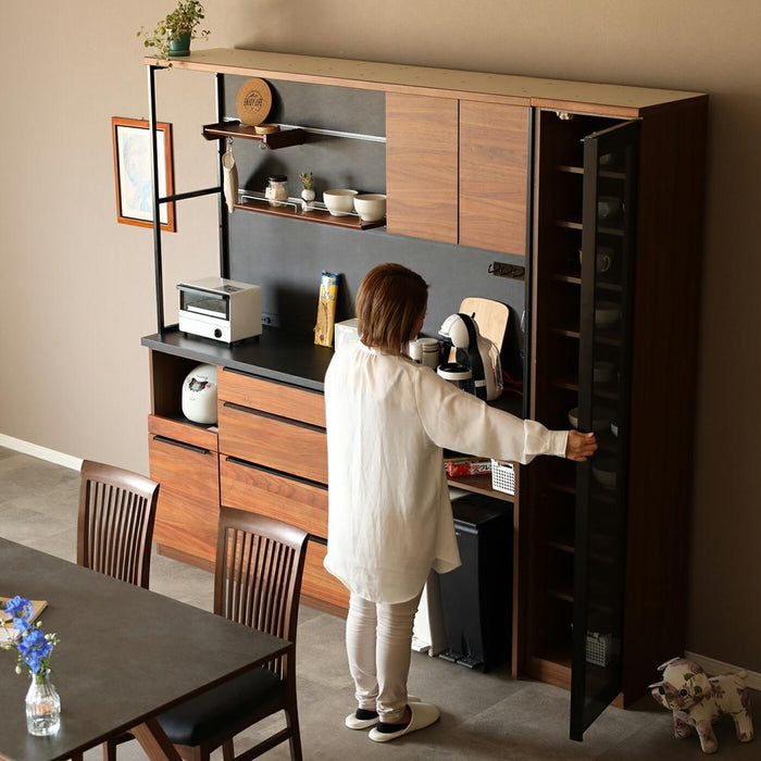 キッチンボード  180cm レンジボード カウンターウォールナット 北欧 rook