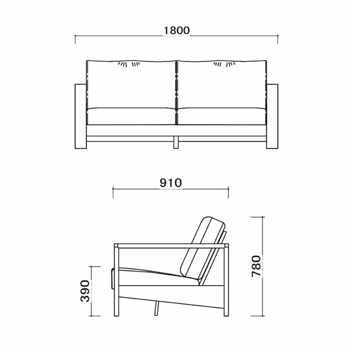 ソファ 3人 I字 180cm 3人 北欧  クッション 耐圧分散 ポケットコイル  ダイニングチェア