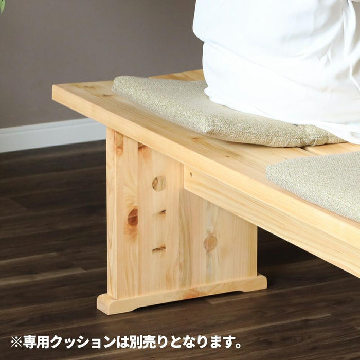 ダイニングベンチ 120cm ベンチ  2人 ヒノキ チェア 無垢材 ダイニング  和室 無垢 ヒノキ 和
