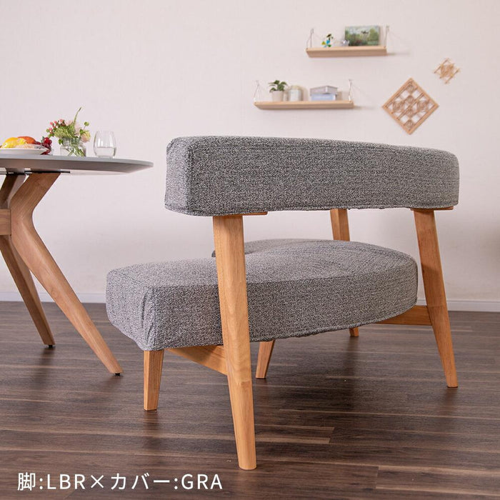 ベンチ ラウンドベンチ チェア 3人  202cm ラバーウッド 無垢材