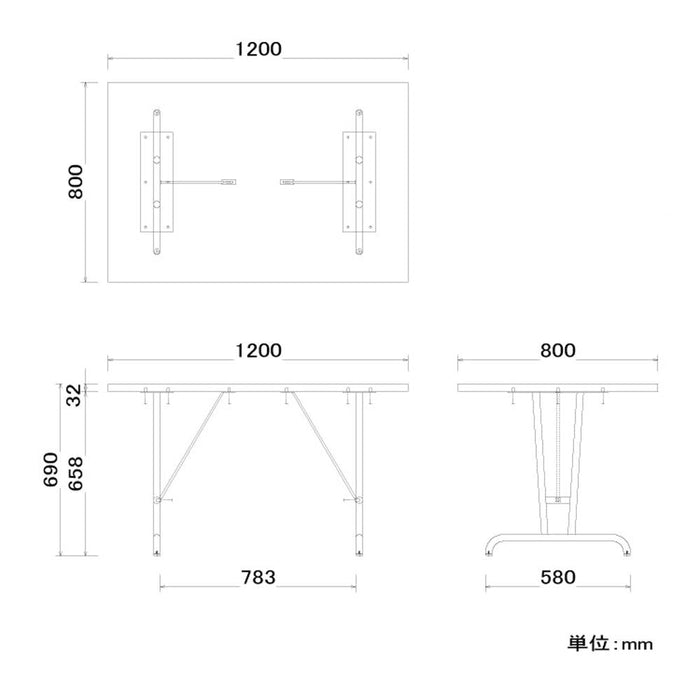 ダイニングテーブル 4人 北欧 カフェ ウォールナット 120cm