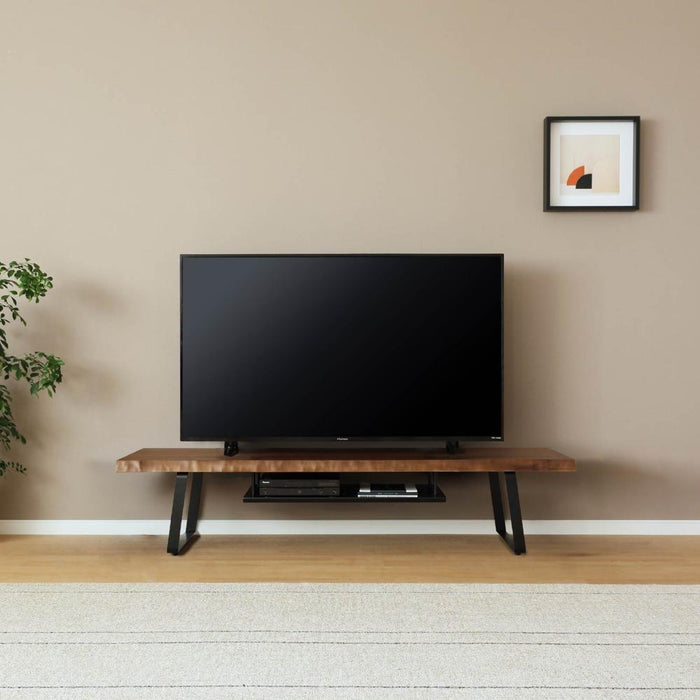 150cmテレビボード    耳  収納   ウォールナット 無垢材 テレビ台