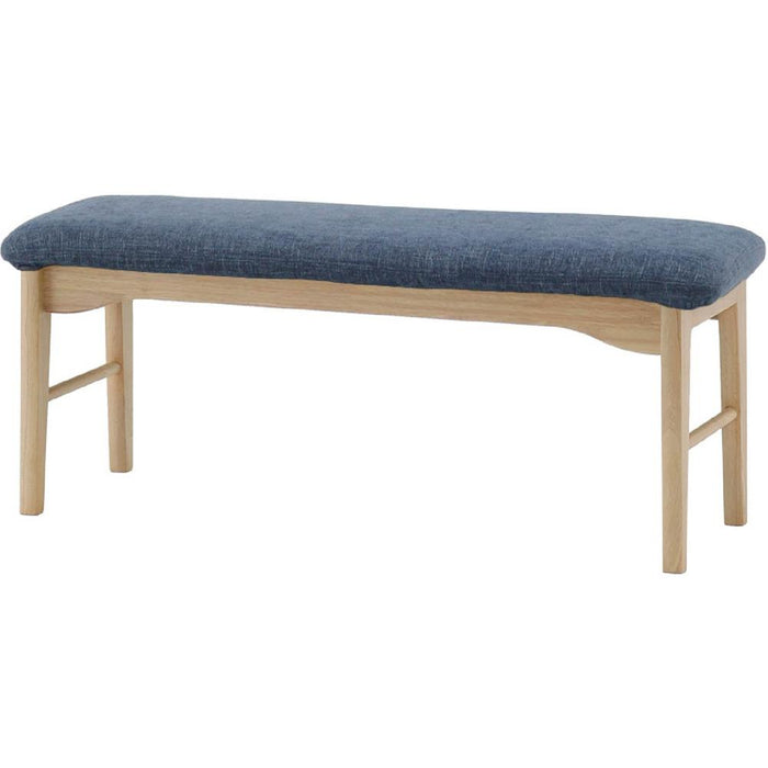 ベンチ ダイニングベンチ  110cm 北欧 ラバーウッド 無垢材 ファブリック    ravi