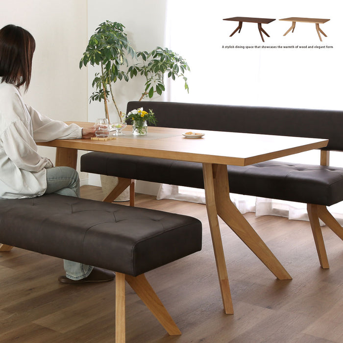 ダイニングテーブル 180cm 4人 オーク ウォールナット 収納 北欧  4脚 長方形 高さ70 テーブル