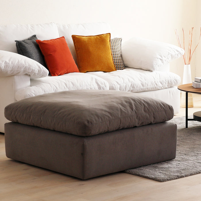 スツール 1人 ふわっと 柔らかい リビングスツール 1Pスツール フェザー シリコンフィル