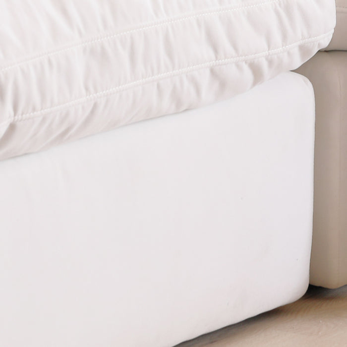 スツール 1人 ふわっと 柔らかい リビングスツール 1Pスツール フェザー シリコンフィル