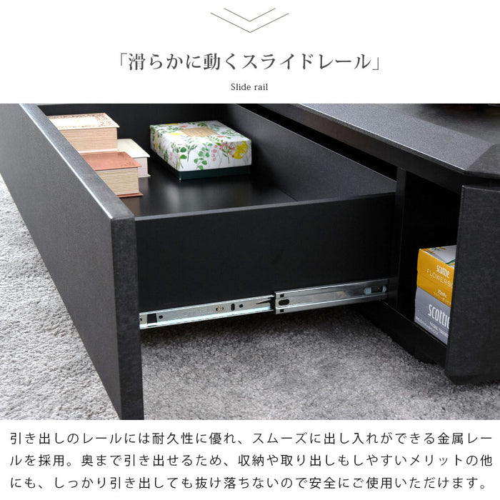 センターテーブル  120cm  セラミック調 北欧 収納 高級感 ローテーブル