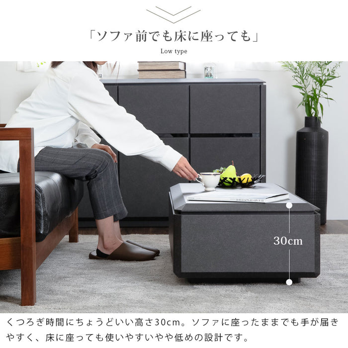 センターテーブル  120cm  セラミック調 北欧 収納 高級感 ローテーブル