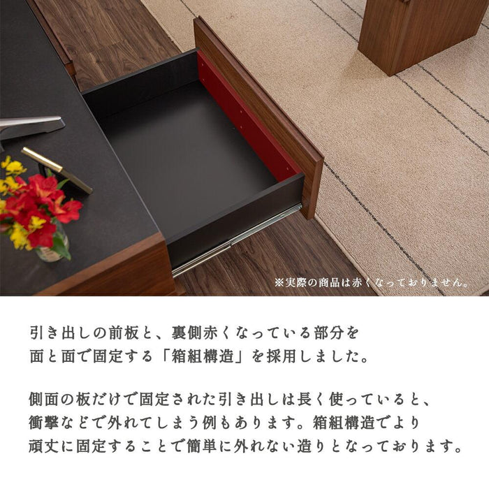 テレビボード  80cm テレビ台ローボード 脚  収納 高級感 セラミック柄天板 無垢 ウォールナット