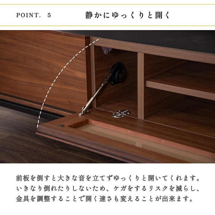 テレビボード  80cm テレビ台ローボード 脚  収納 高級感 セラミック柄天板 無垢 ウォールナット