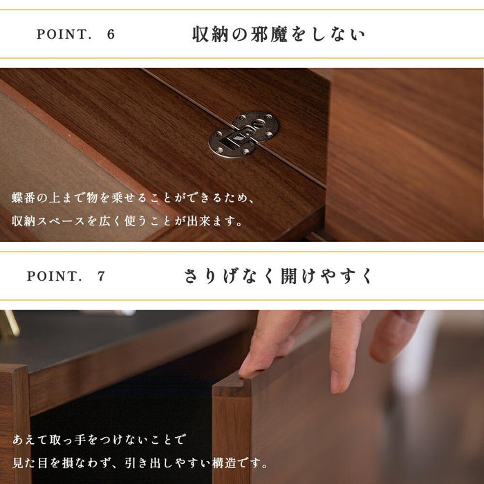 テレビボード  80cm テレビ台ローボード 脚  収納 高級感 セラミック柄天板 無垢 ウォールナット
