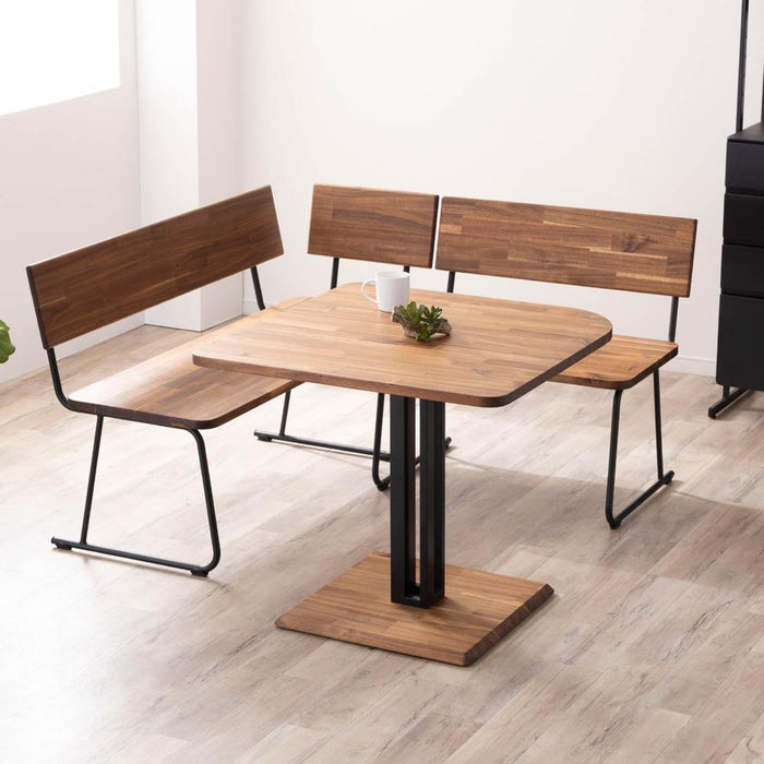 ダイニングセット80cm カフェ アカシア 4点セット 長方形 北欧