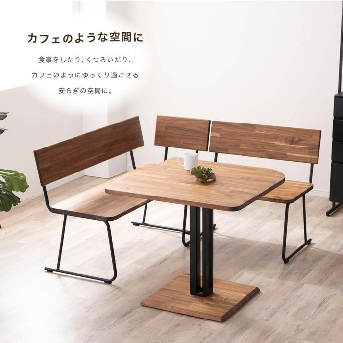 ダイニングセット80cm カフェ アカシア 4点セット 長方形 北欧