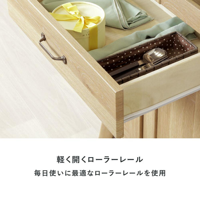 食器棚 60幅 キッチン収納 完成品 ローボード 収納棚 キッチンボード 木製 台所 ミニ 北欧 コンパクト 開き扉 白 ホワイト 茶 ブラウン 木目 引き出し 脚付き おしゃれ 新生活 送料無料
