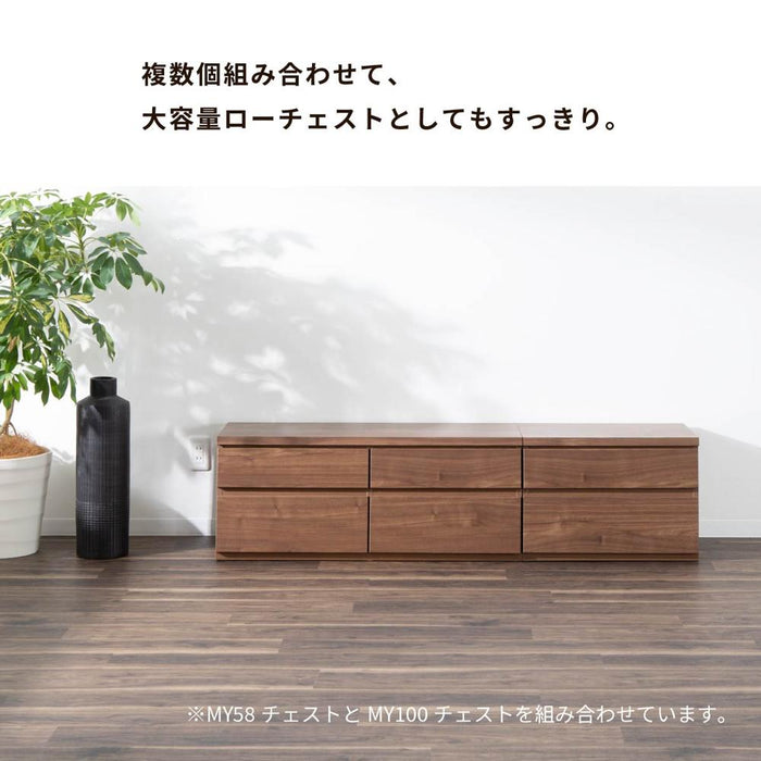 チェスト 100幅 北欧 木製 おしゃれ ローチェスト 2段 完成品 ケース 収納ボックス 引き出し リビング 収納 白 ホワイト 茶 ブラウン シンプル 一人暮らし 寝室 洋服 オーク ウォールナット 送料無料