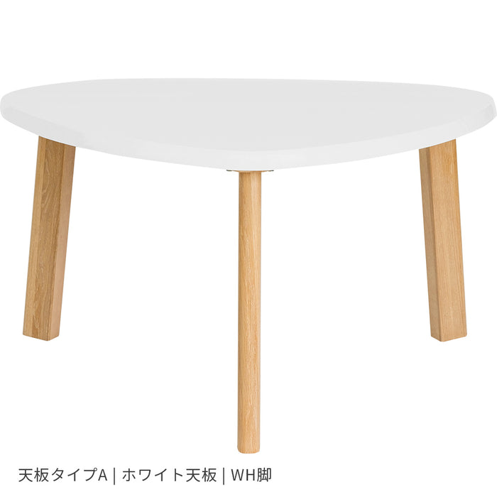 ダイニングテーブル 2人 3人 幅130cm 三角 変形 突板 北欧