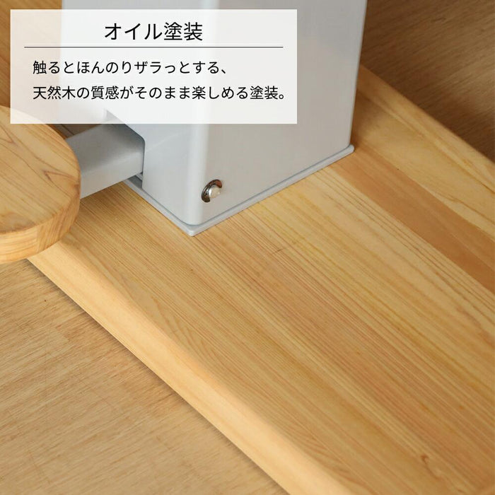昇降 ダイニングテーブル 120幅 北欧 おしゃれ 昇降式テーブル 角丸形 テーブル 木製 コンパクト きれい リビング 無垢材 無段階 ガス圧 ヒノキ ひのき 無垢 桧 ウレタン塗装 オイル塗装 送料無料