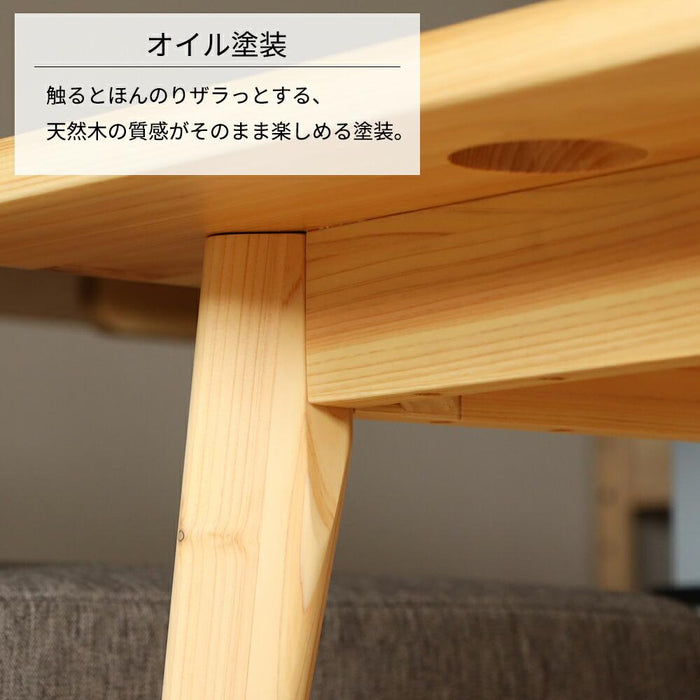 サイドテーブル おしゃれ 木製 幅 60 cm 高さ 55 cm コンパクト カフェ ナイトテーブル 正方形 丸脚 ローテーブル ミニ 小さい パソコン コーヒーテーブル ひのき ヒノキ 天然木 新生活 リビング ダイニング 送料無料
