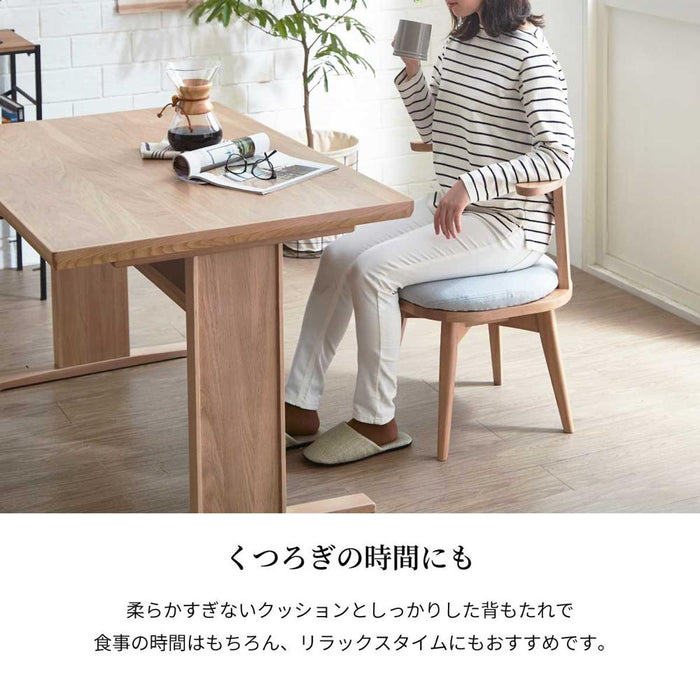 ダイニングセット 4人 幅120cm T字脚 突板 回転チェア4脚 ファブリック 北欧