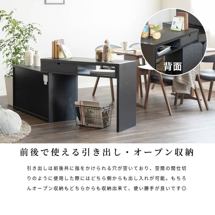 パソコンデスク 100cm 折りたたみ 伸長 伸縮 白 ホワイト 黒 ブラック 茶 ブラウン コーナー シンプル 引き出し 半完成品 一人暮らし 新生活 在宅 リモート 送料無料