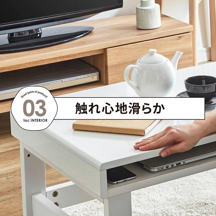デスク ロータイプ パソコンデスク ホワイト 白 木製 幅 80 cm シンプル ひのき UV塗装 ヒノキ 書斎 仕事 作業 勉強 趣味 高さ調整 リビングテーブル 在宅 テレワーク 一年保証 ホームオフィス 送料無料