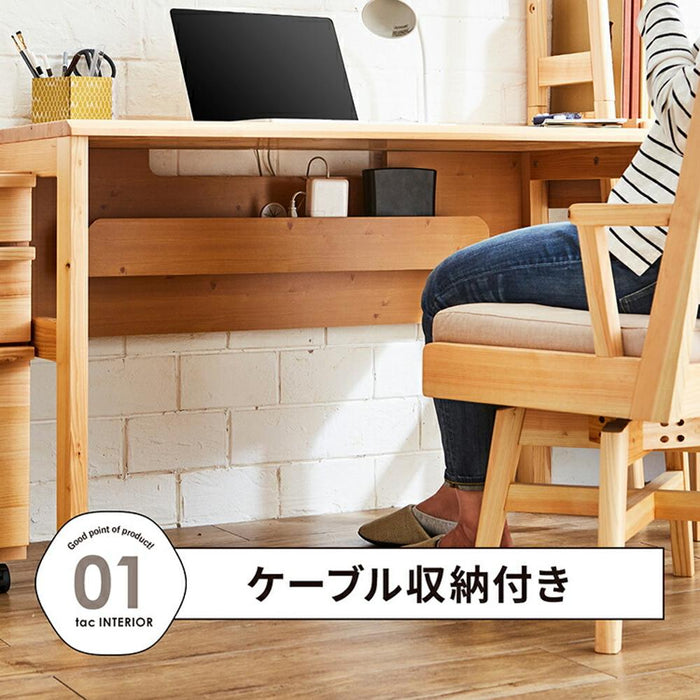 デスク パソコンデスク 幅120cm 奥行60cm シンプル 木製 桧 ヒノキ リビング 学習 勉強 子供 大人 コンセント付き オイル塗装 PC おしゃれ テレワーク 在宅 リモートワーク 在宅勤務 在宅ワーク 一年保証 オフィス 送料無料