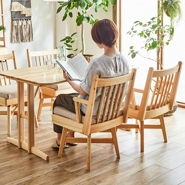 ダイニングチェア 回転 一人掛け ひのき 肘付き おしゃれ 回転チェア 木製 回転式 カフェ クッション 洗えるカバー カバーリング 新生活 オイル塗装 無垢 アーム付き 在宅 作業 リモート かわいい 送料無料