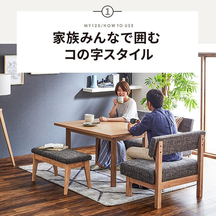 ダイニングテーブル 120幅 長方形 おしゃれ 北欧 テーブル 単品 リビング ホワイト オーク ベージュ 木目 天然木 突板 北欧 カフェ 木製 LD コンパクト 四人用 4人用 高さ 65 cm