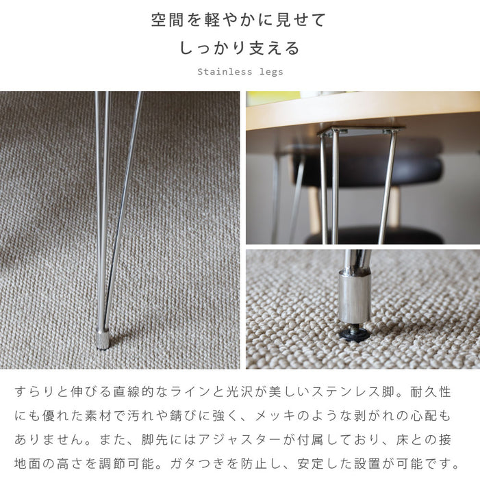 ダイニングテーブル 丸 北欧 110cm 幅 4人掛け おしゃれ ステンレス脚 食卓 テーブル 単品 コンパクト 円形 ダイニング テーブル 4人用 丸テーブル 四人掛け 木製 ステンレス ブルックリン カフェ風 シンプル モダン 在宅 テレワーク