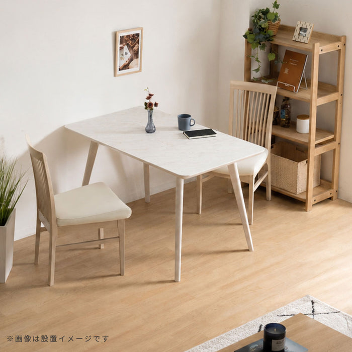 ダイニングテーブル 2人 4人 幅120cm メラミン天板 石目調 コンパクト