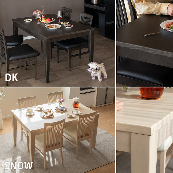 ダイニングテーブル 4人 6人 幅130 180cm 伸長 オーク 突板 北欧