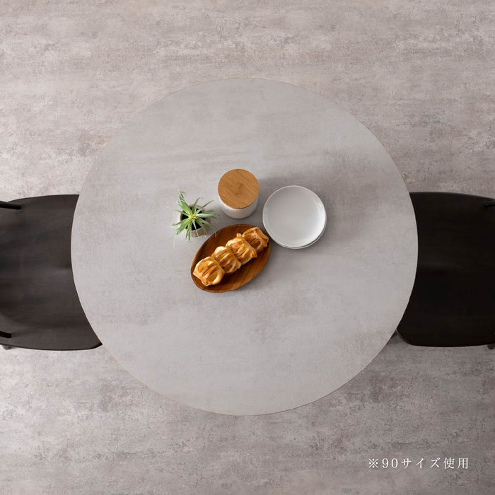 ダイニングテーブル 2人 4人 幅90 110cm メラミン天板 アイアン脚 丸テーブル