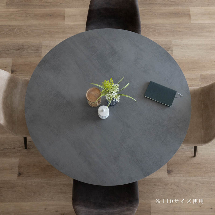 ダイニングテーブル 2人 4人 幅90 110cm メラミン天板 アイアン脚 丸テーブル