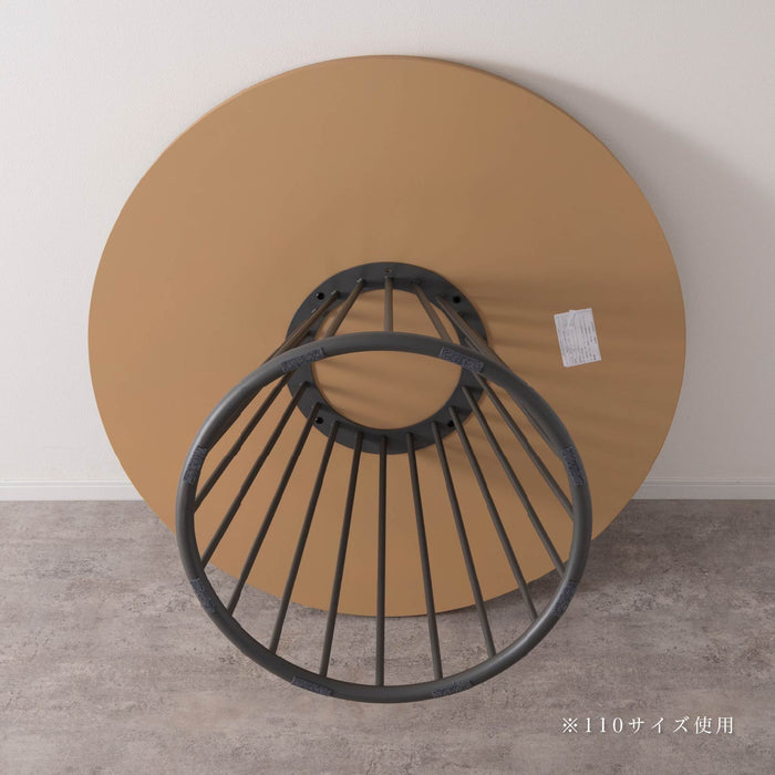 ダイニングテーブル 2人 4人 幅90 110cm メラミン天板 アイアン脚 丸テーブル