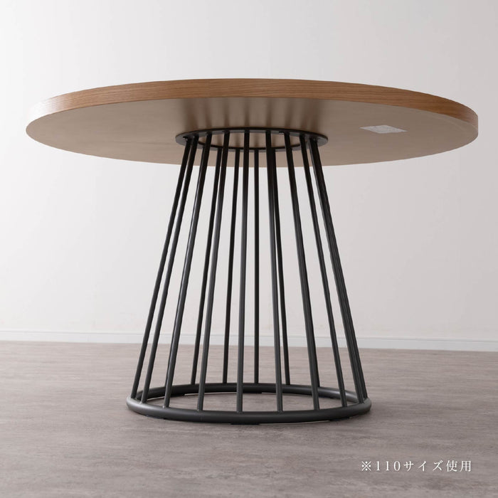 ダイニングテーブル 2人 4人 幅90 110cm メラミン天板 アイアン脚 丸テーブル